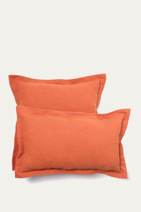 Decorative Throw Pillow - Organic Fabric-Orange