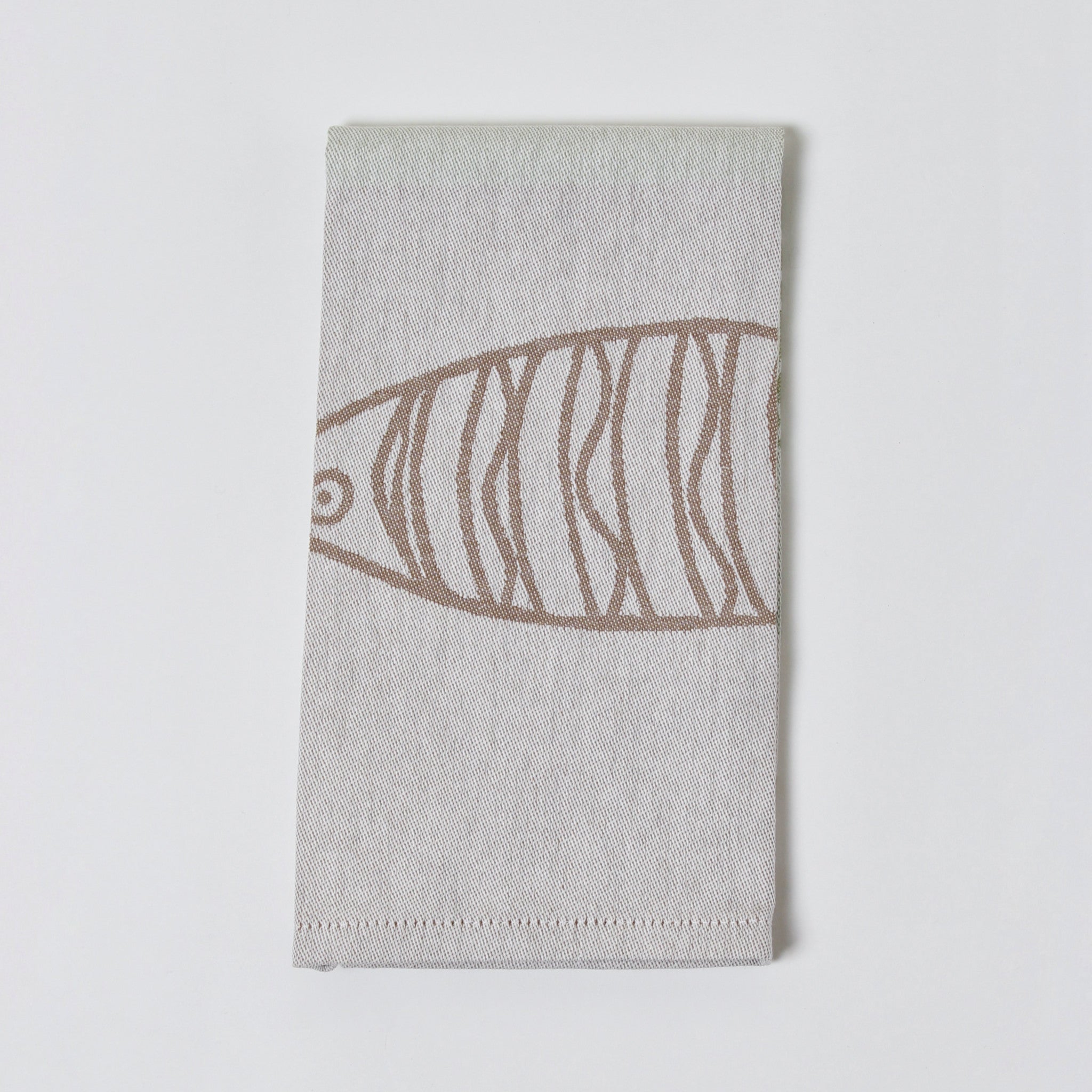Lasa Home cotton kitchen towel with sardine design, 50x70 cm