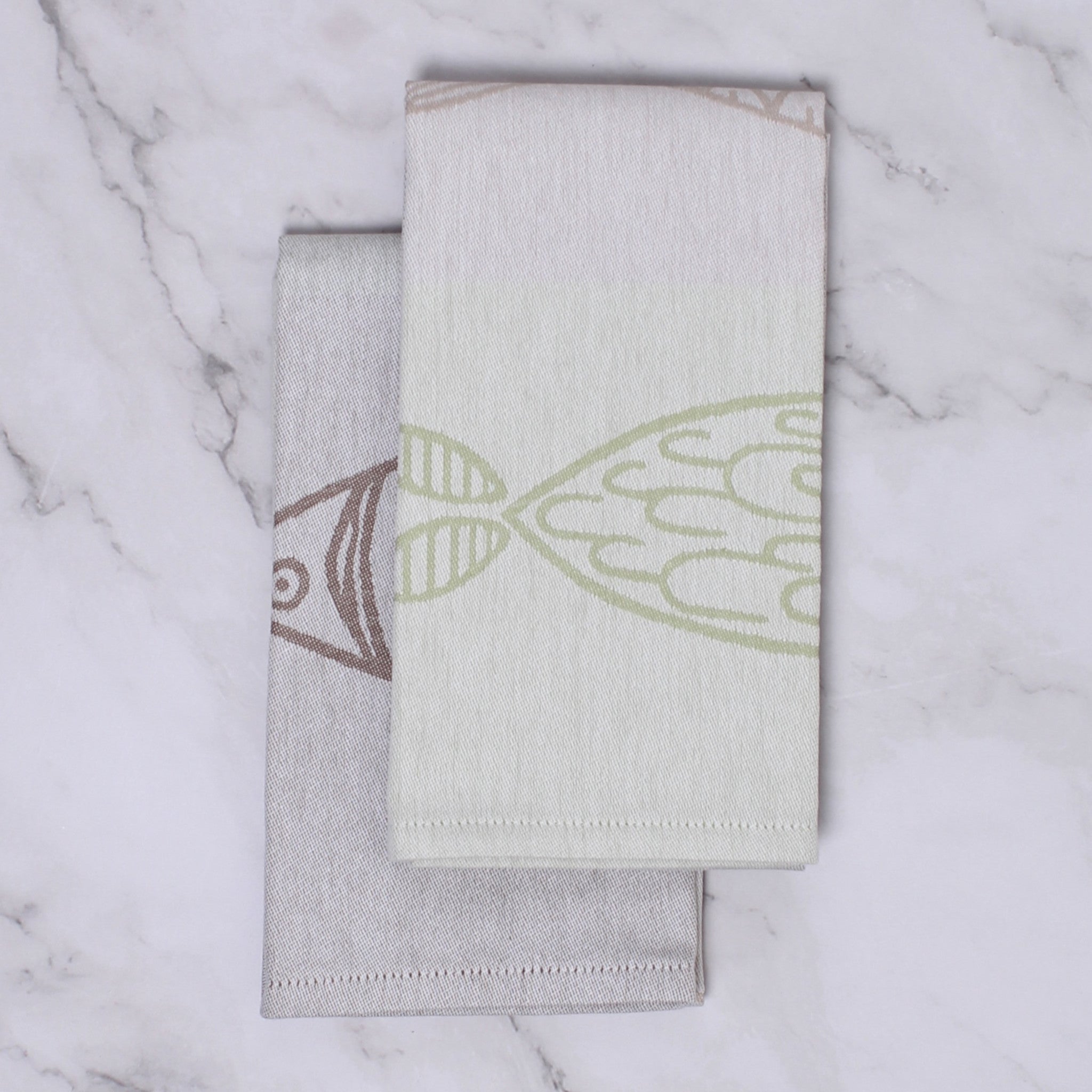 Lasa Home cotton kitchen towel with sardine design, 50x70 cm