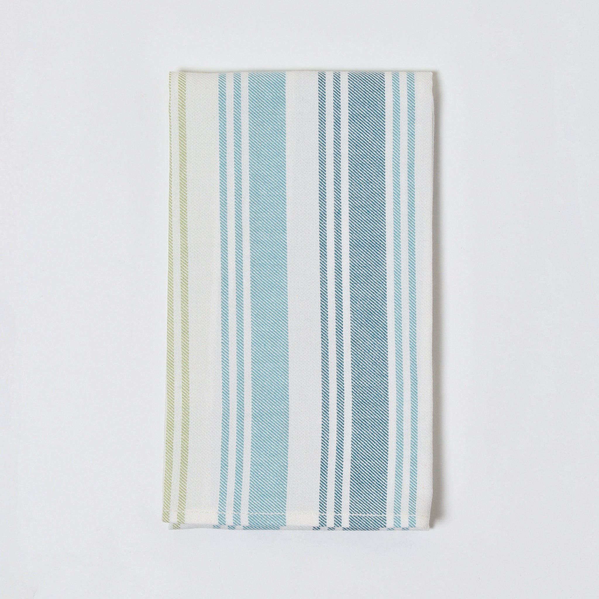 Lasa Home striped kitchen towel in bluish and white, 100% cotton