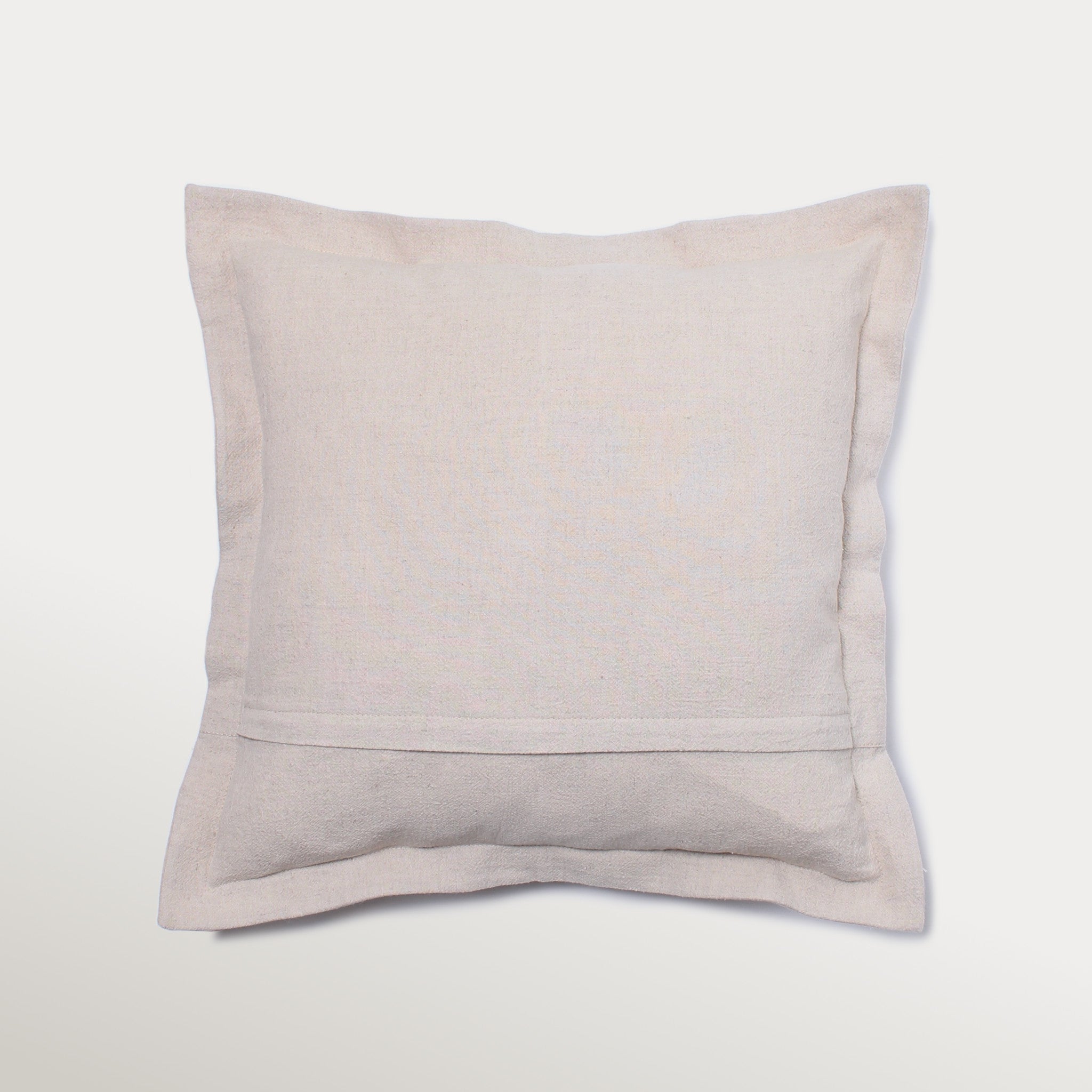 Decorative Throw Pillow - Organic Fabric - Beige