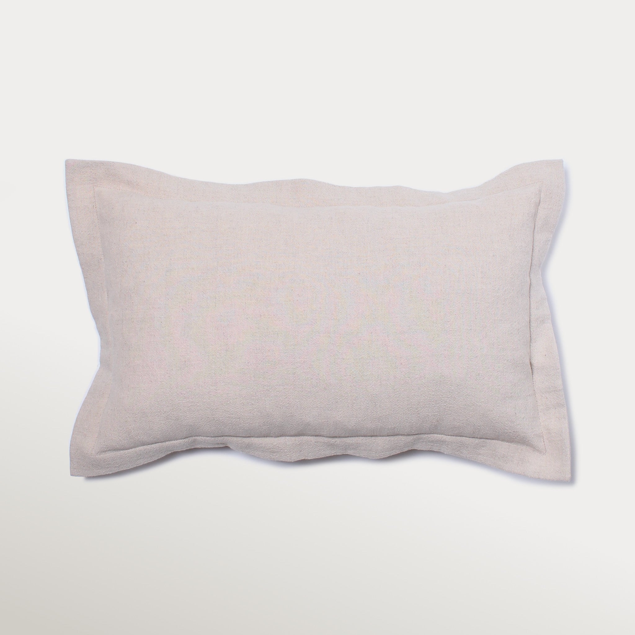 Decorative Throw Pillow - Organic Fabric - Beige