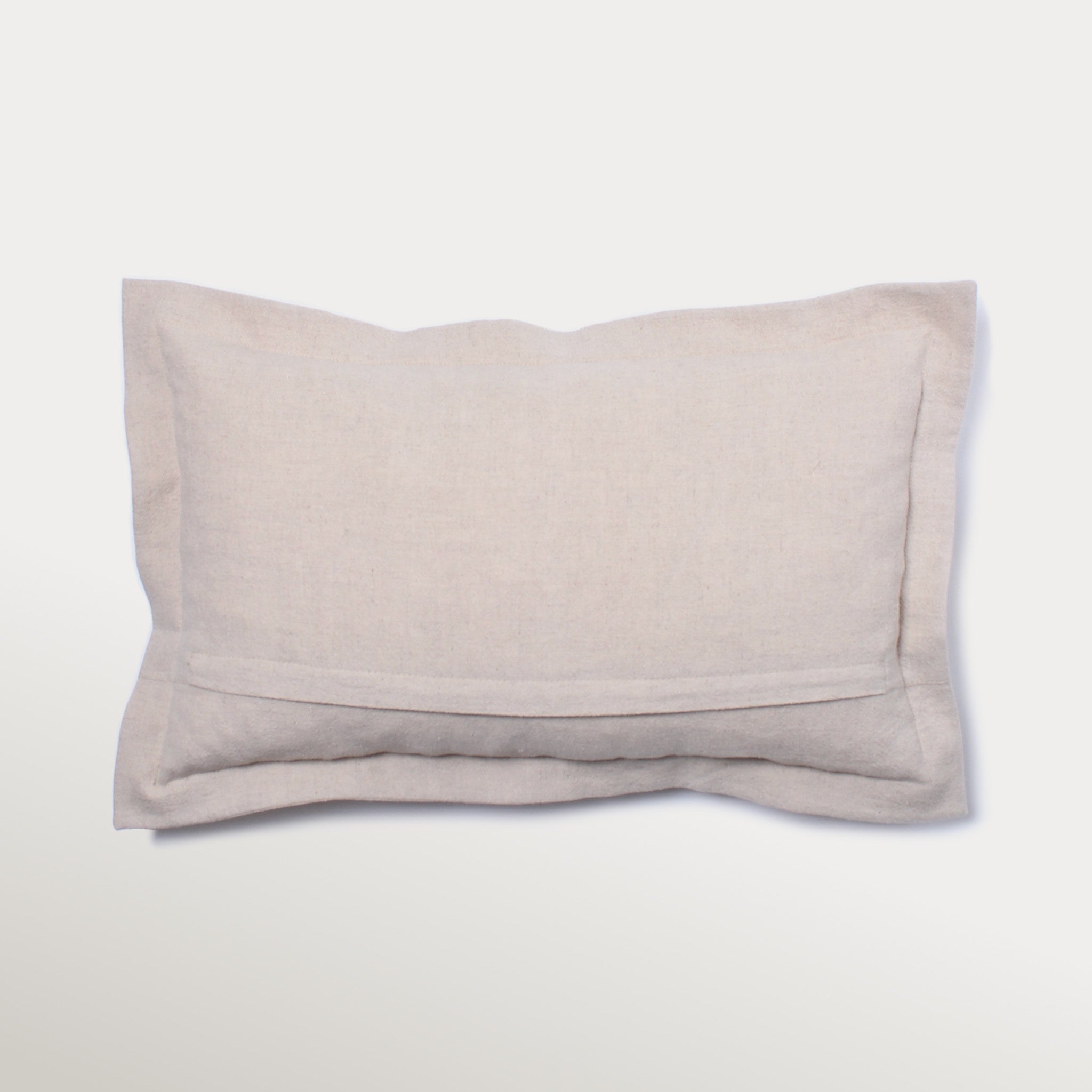 Decorative Throw Pillow - Organic Fabric - Beige