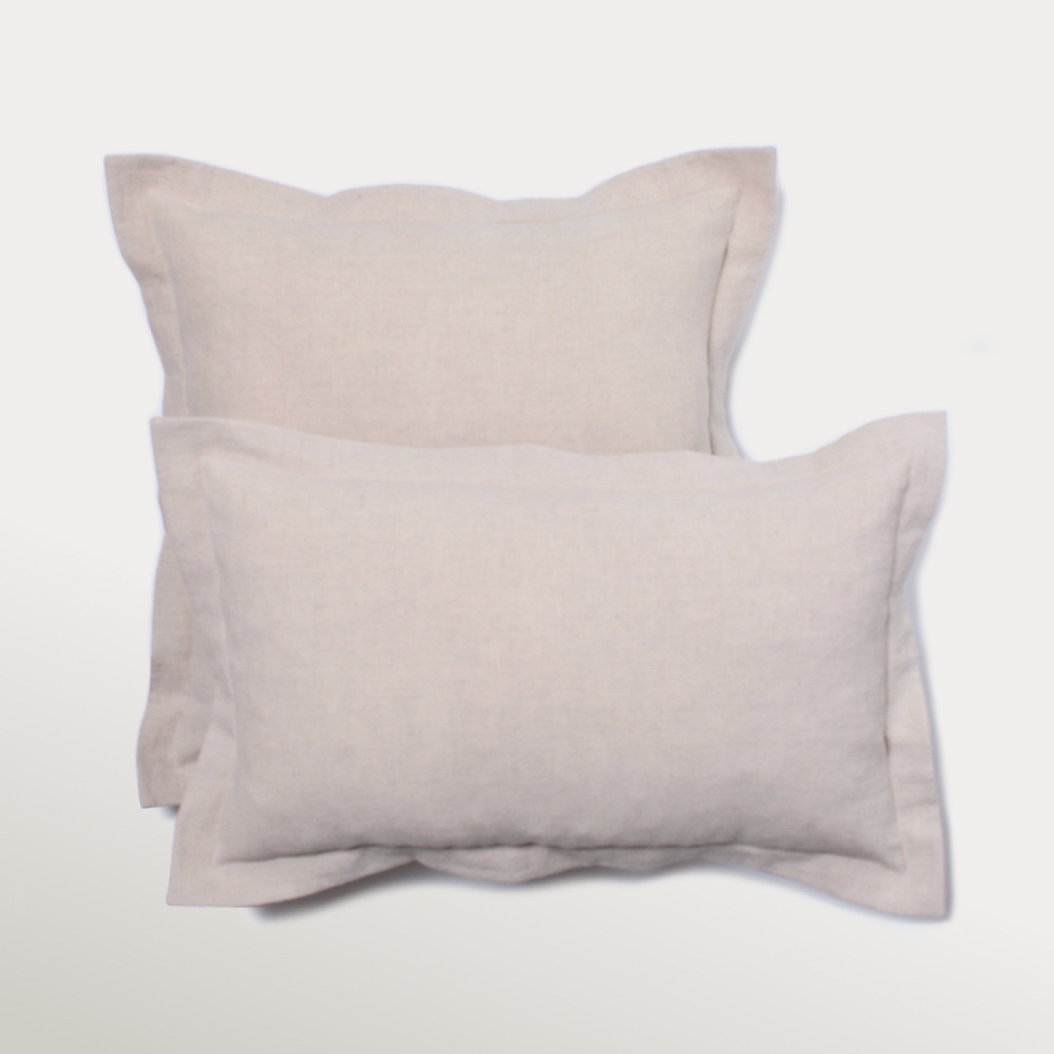 Decorative Throw Pillow - Organic Fabric - Beige