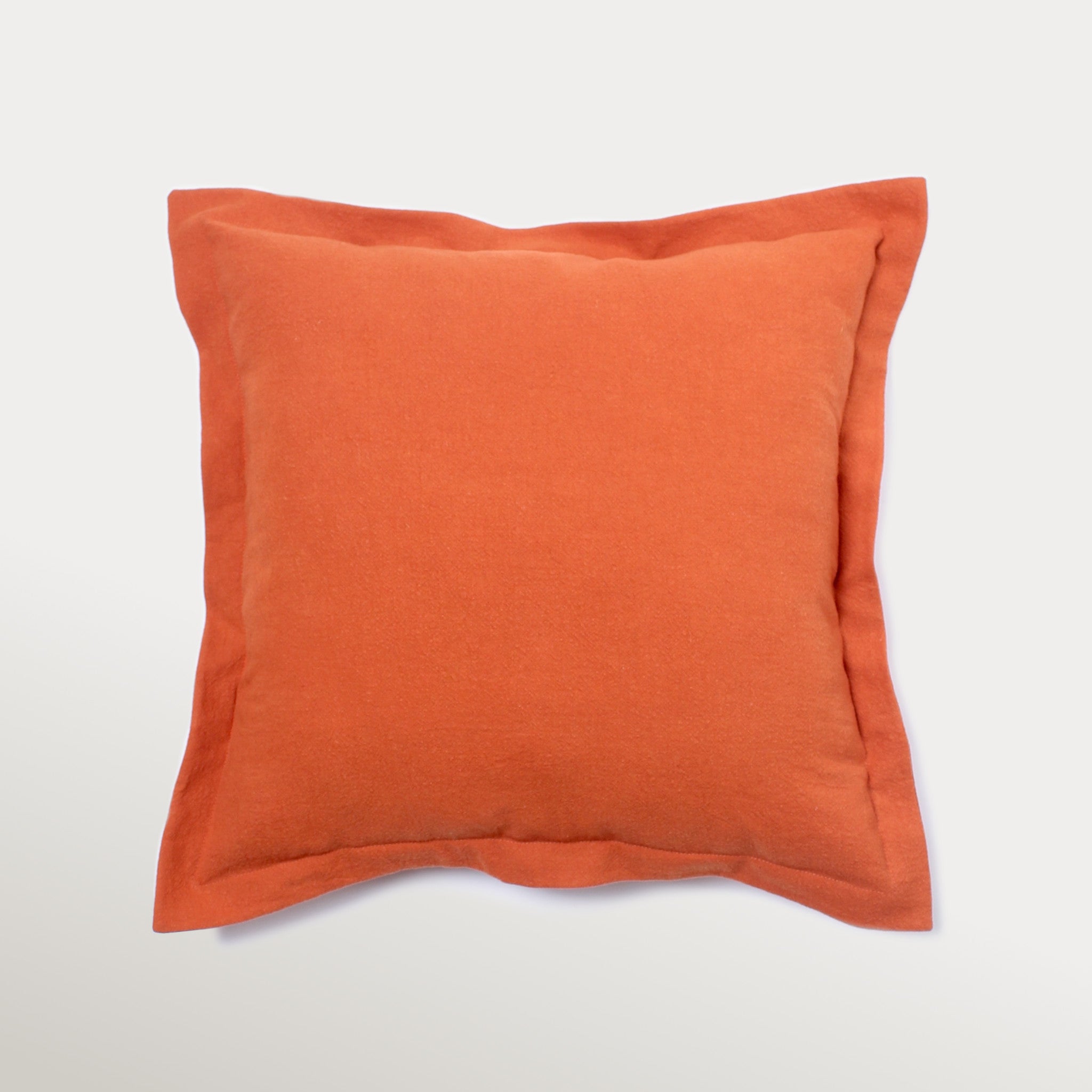 Handcrafted organic cotton and linen pillow cover with subtle piping and hidden zipper — natural textured cushion for eco-friendly, rustic, and modern home décor