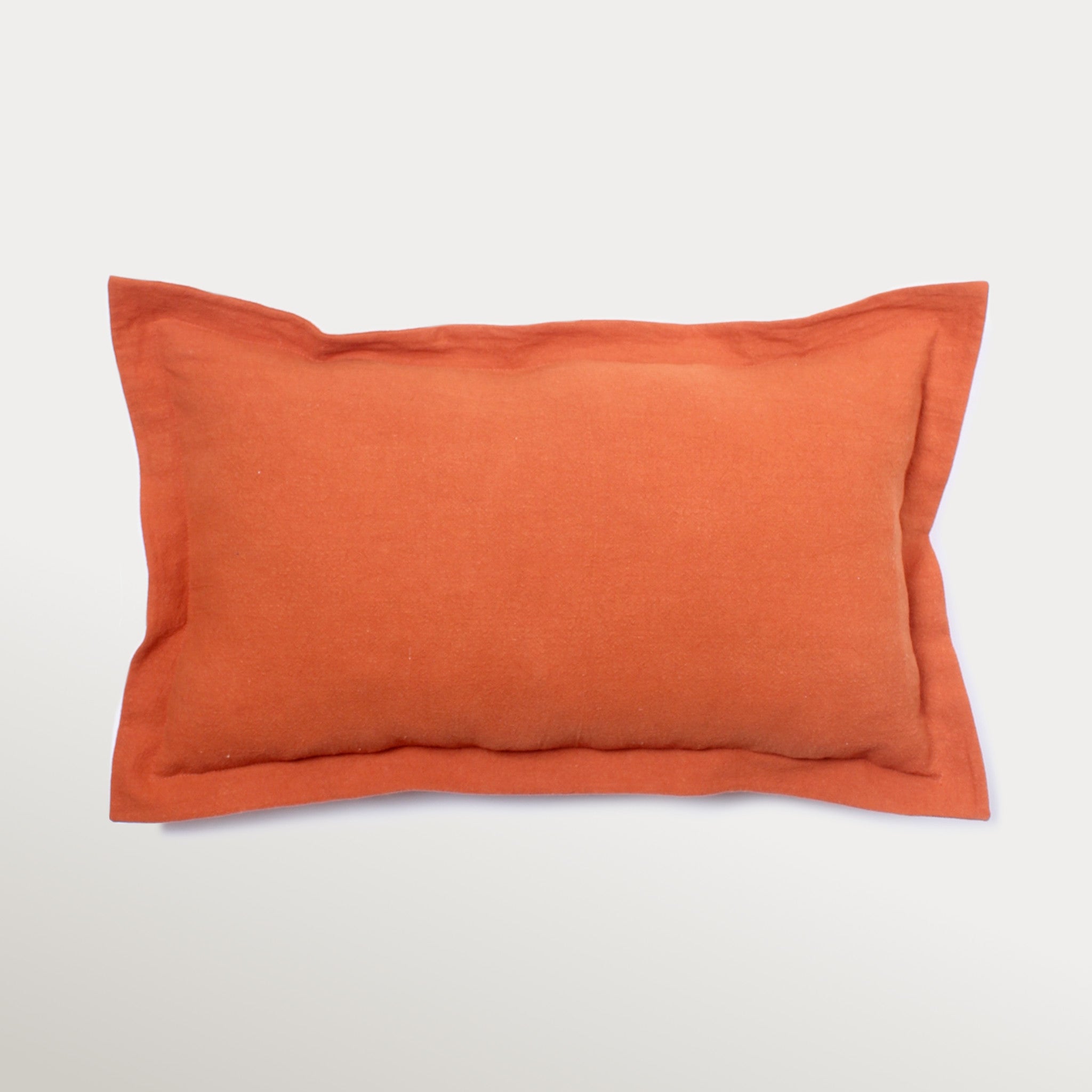 Decorative Throw Pillow - Organic Fabric-Orange