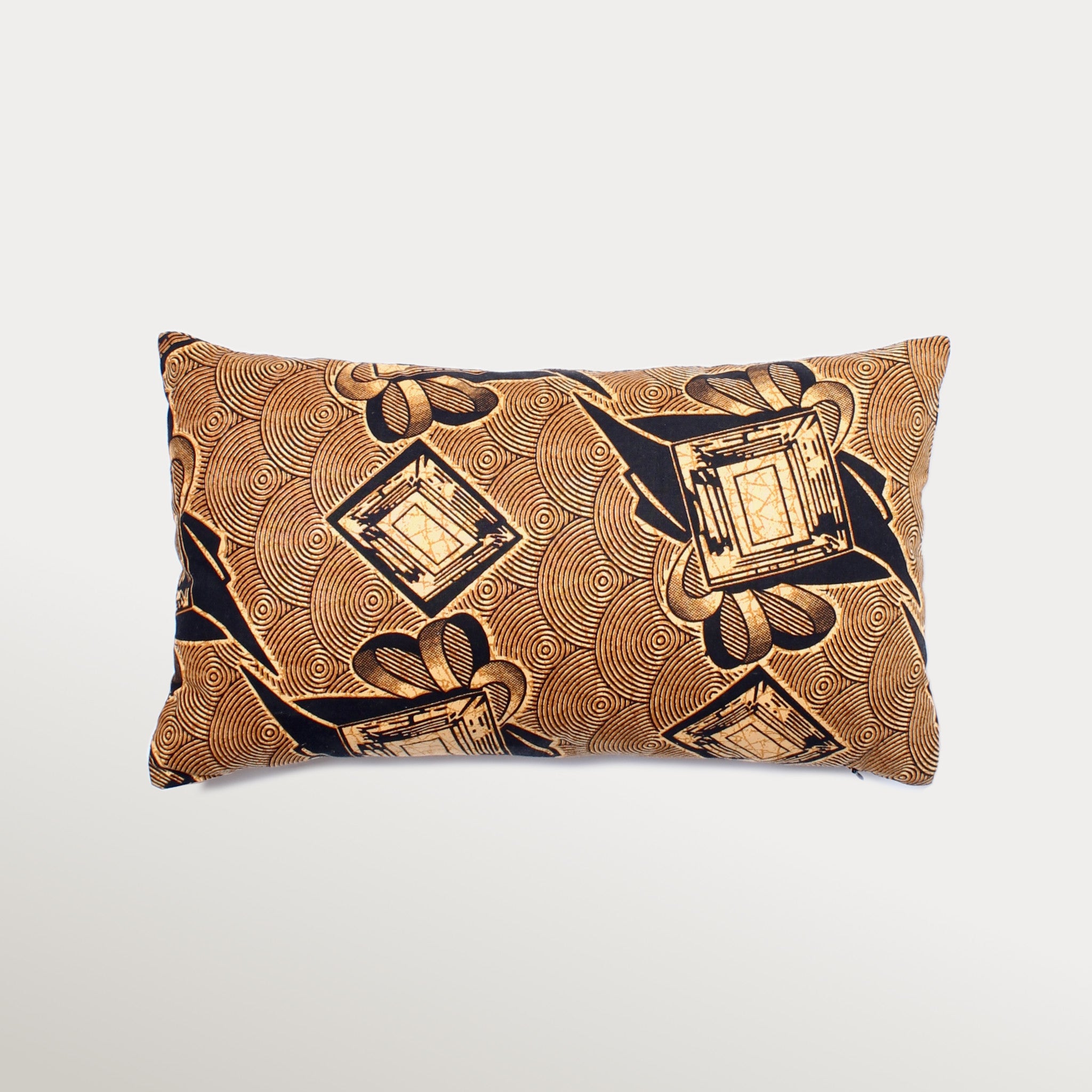 Handmade African wax cotton pillow cover — bold colorful cushion case with traditional prints — decorative throw pillow for vibrant ethnic home decor